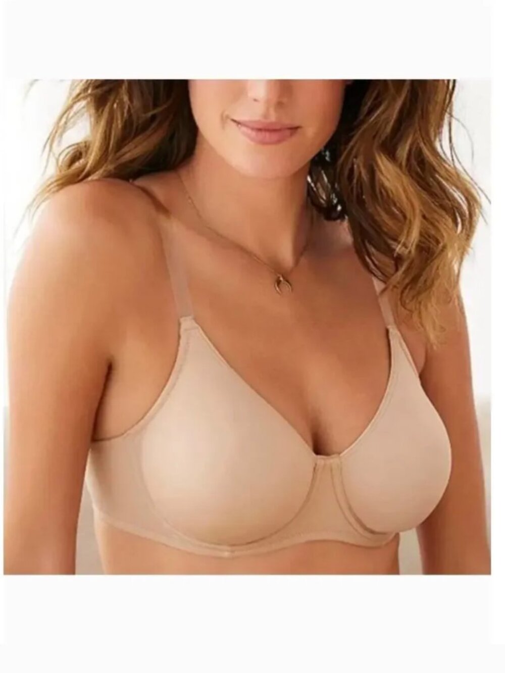 LASCANA Clear Invisible Strap Nude Underwire T-Shirt Bra 32D NEW Comfortable